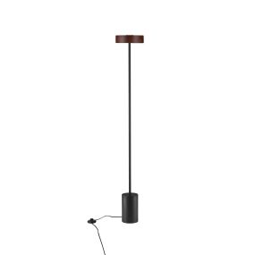 Nova Luce Thea - Stehleuchte - Ø 20 x 135 cm - 17W  LED inkl. - Sand schwarz und Holz