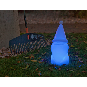 New Garden Amelio - RGB solarbetriebene Tischleuchte mit Fernbedienung - 41 x 19 x 18 cm - IP65 - weiß
