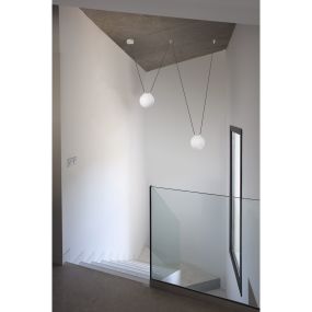 Faro Mine - Pendelleuchte 2L - weiß matt - Glas
