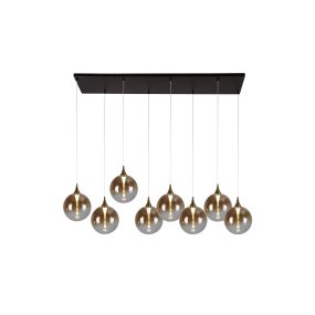 Searchlight Alchemy - Pendelleuchte - 107 x 150 cm - 29W dimmbare LED inkl. - schwarz, gold und amber