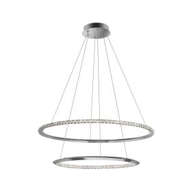 Nova Luce Netuno - Hängeleuchte - Ø 80 x 120 cm - 50W dimmbare LED inkl. - Chrom