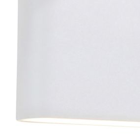 Nova Luce Soho - Außenwandleuchte - 18,5 x 3 x 10 cm - 2 x 5W LED inkl. - IP54 - weiß