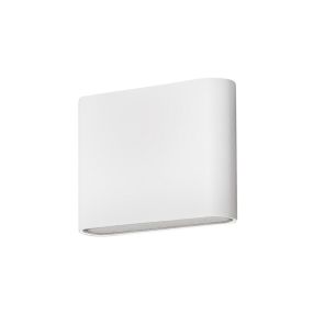 Nova Luce Soho - Außenwandleuchte - 12 x 3 x 9 cm - 2 x 3W LED inkl. - IP54 - weiß