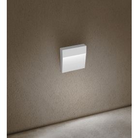 Century Italia Paseo - Außenwandleuchte - 10,5 x 10,5 x 2,4 cm - 4W LED inkl. - IP54 - weiß
