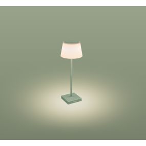 Century Italia Margò - wiederaufladbare Tischleuchte für draußen - Ø 13 x 38 cm - 4W dimmbare LED inkl - IP54 - grün