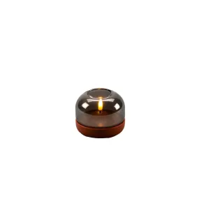 Konstsmide - dekorative Kerze mit Batteriebetrieb - Ø 8,5 x 7,5 cm - Terrakotta