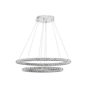 Nova Luce Celine - Hängeleuchte - 85 x 42 x 120 cm - 52W LED inkl. - Chrom