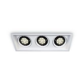 ONE Light Adjustable R111 Shop - Einbaustrahler - 475 x 175 mm, 460 x 165 mm Einbaumaß - weiß