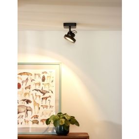 Lucide Tala 1 - Aufbaustrahler - 12 x 20 x 12 cm - 12W dimmbare LED inkl. - schwarz