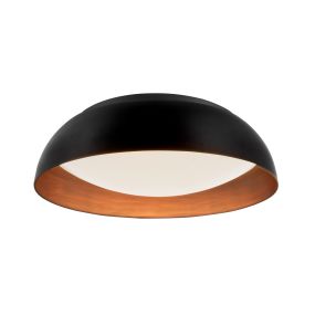 Nova Luce Landon - Deckenleuchte - Ø 60 x 17 cm - 40W dimmbare LED inkl. - Schwarz und Kupfer