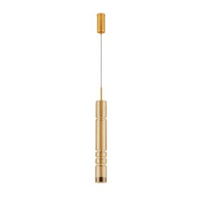 Nova Luce Bento - Hängelampe - Ø 8 x 180 cm - 12W LED inkl. - messing gold und cognacglas