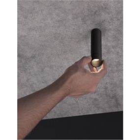 Nova Luce Doc - Aufbaustrahler - Ø 3,2 x 11,3 cm - 5W dimmbare LED inkl. - schwarz