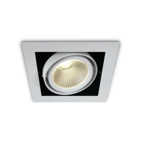 ONE Light COB Box Type Shop - Einbaustrahler - 185 x 185 mm, 160 x 160 mm Einbaumaß - 30W LED inkl. - weiß - Lichtfarbe warmweiß
