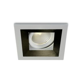 ONE Light Interchangeing Rings - Einbaustrahler - 108 x 108 mm, 95 x 95 mm Einbaumaß - inkl. 12W LED - weiß