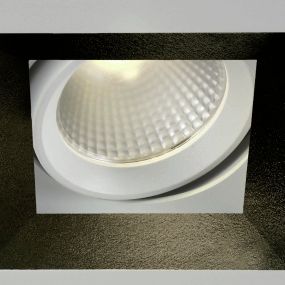 ONE Light Interchangeing Rings - Einbaustrahler - 108 x 108 mm, 95 x 95 mm Einbaumaß - inkl. 12W LED - weiß
