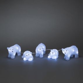 Konstsmide Weihnachtsbeleuchtung - Eisbären - 16 x 7 x 9 cm - IP44 - transparent