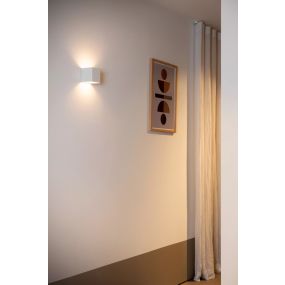 Lucide Vertigo - wiederaufladbare Wandleuchte mit Sensor - 10 x 10 x 10 cm - 6W dimmbare LED inkl - IP54 - weiß