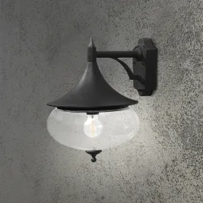 Konstsmide Libra - außenwandleuchte - 28 x 36 x 39,5 cm - IP23 - mattschwarz und transparent