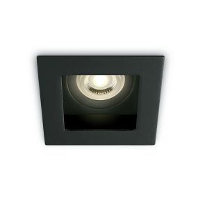 ONE Light Dark Light Square - Einbaustrahler - 96 x 96 mm, 80 x 80 mm Einbaumaß - schwarz