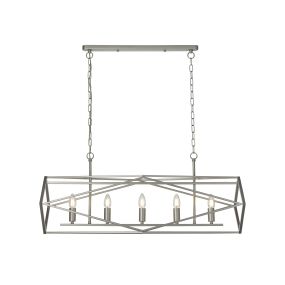 Searchlight Chassis - Kronleuchter - 86 x 26 x 90 cm - satiniert silber