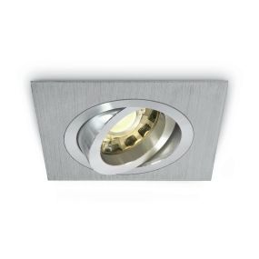 ONE Light Dual Ring - Einbaustrahler - 94 x 94 mm, Ø 80 mm Einbaumaß - Aluminium