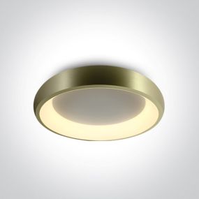 ONE Light LED Dekorative Plafo - Deckenleuchte - Ø 40 x 8,5 cm - TRIAC - 30W LED inkl. - gebürstetes Messing - einstellbare Lichtfarbe