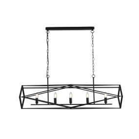 Searchlight Chassis - Kronleuchter - 86 x 26 x 90 cm - mattschwarz