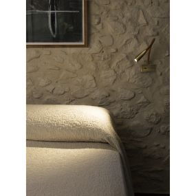 Faro Lead - Wandleuchte mit Schalter - 40 x 5 cm - 3W LED inkl. - Bronze und Braun
