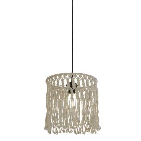 Searchlight Bahama - Pendelleuchte - Ø 31,5 x 155 cm - Makramee