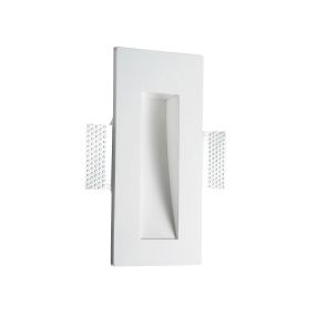 Nova Luce Eurona - Wandeinbauleuchte - 24,5 x 10,8 cm - weißer Gips