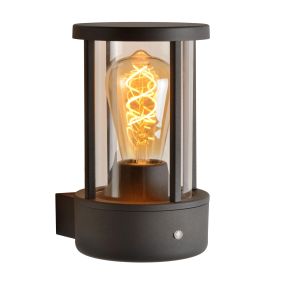 Lucide Lori - Außenwandleuchte mit Tag-/Nachtsensor - 12 x 21 x 14 cm - IP44 - schwarz