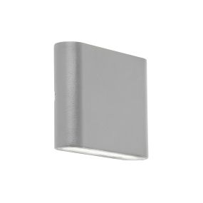Searchlight Hilperton - Außenwandleuchte - 11,5 x 9 cm - 6W LED inkl. - IP44 - grau