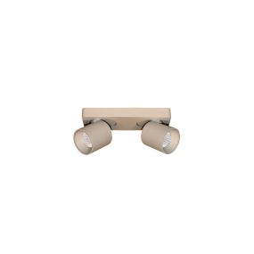 Artdelight Laguna – 2-flammiger aufbaustrahler – 22 x 8,5 x 9,5 cm – 2 x 6W dimmbare LEDs inklusive – champagner