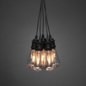 Konstsmide - dekorative Lichterkette mit Dimmfunktion - Verlängerungsset - 9,15 Meter Länge - 10 LED-Lampen inkl. - 7W - IP44 - schwarz