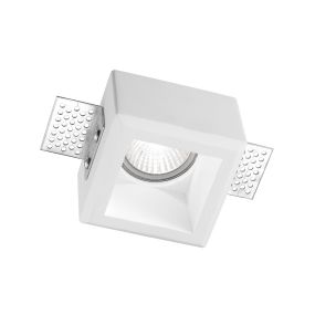 Nova Luce Tobia - Einbaustrahler - 80 x 80 mm, 85 x 85 mm Einbaumaß - weißer Gips