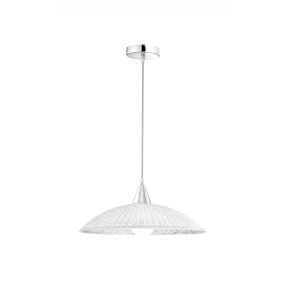 Nova Luce Shell - Hängeleuchte - Ø 40 x 100 cm - weiß und chrom