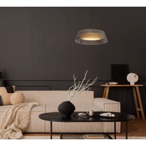 Lucide Vixi - Pendelleuchte - Ø 45 x 150 cm - 22,6W dimmbare LED inkl - geräuchert