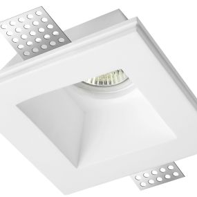 Nova Luce Tobia - Einbaustrahler - 120 x 120 mm, 125 x 125 mm Einbaumaß - weißer Gips