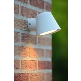 Lucide Dingo - Außenwandleuchte - 11,5 x 14,5 x 9 cm - 5W dimmbare LED inkl - weiß