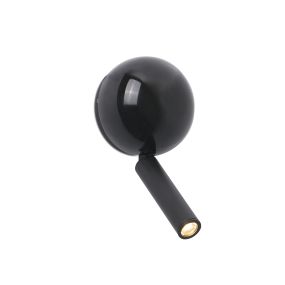 Faro Press - Wandleuchte mit Schalter - 10,4 x 6,5 x 21,3 cm - 3W LED inkl. - schwarz glänzend und schwarz