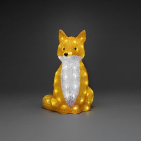 Konstsmide Weihnachtsbeleuchtung - Fuchs - 25,5 x 24 x 40 cm - IP44 - orange und weiß