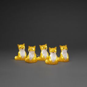 Konstsmide Weihnachtsbeleuchtung - Füchse - 9,5 x 9 x 12 cm - IP44 - transparent