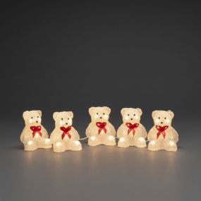 Konstsmide Weihnachtsbeleuchtung - Bären - 10 x 8 x 12 cm - IP44 - transparent