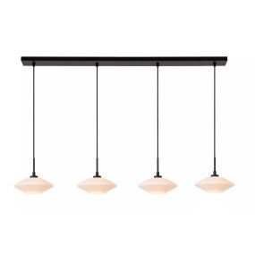 Lucide Trevor 4L - Hängeleuchte - 125 x 20 x 150 cm - schwarz und opal