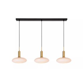 Lucide Singala 3L - Hängeleuchte - 126 x 30 x 169 cm - Opal und Gold