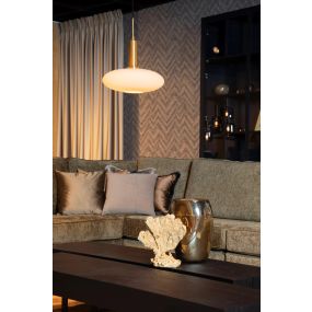 Lucide Singala - Hängeleuchte - Ø 30 x 169 cm - Opal und Gold