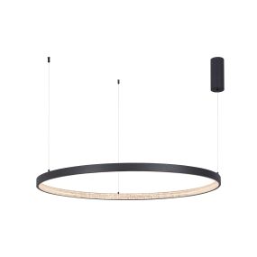 Nova Luce Preston - Pendelleuchte - Ø 110 x 120 cm - 60W dimmbare LED inkl. - Sand schwarz