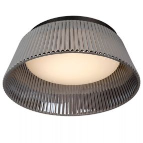 Lucide Vixi - Deckenleuchte - Ø 35 x 17,5 cm - 17,6W dimmbare LED inkl - geräuchert
