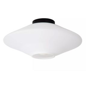 Lucide Trevor - Deckenleuchte - Ø 42 x 19 cm - schwarz und opal