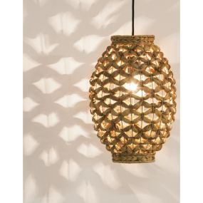 Nova Luce Griffin - Hängeleuchte - Ø 24,5 x 215 cm - hellbraun